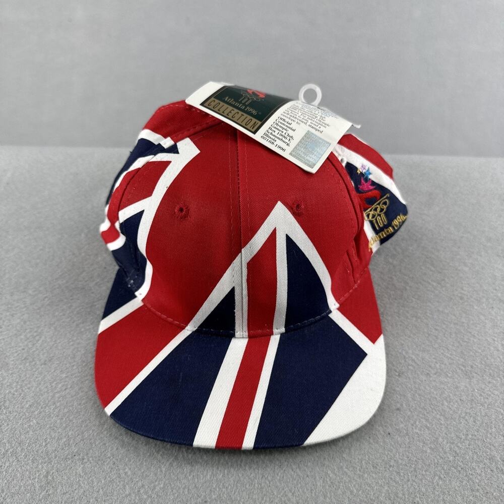 Vintage Olympics 1996 United Kingdom Hat Cap Snap Back Mens One Size Hanes 90s